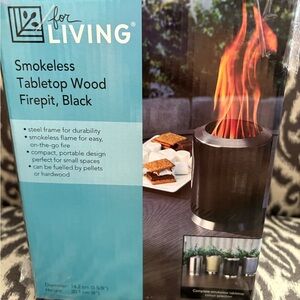 Smokeless Tabletop Wood Firepit - Black